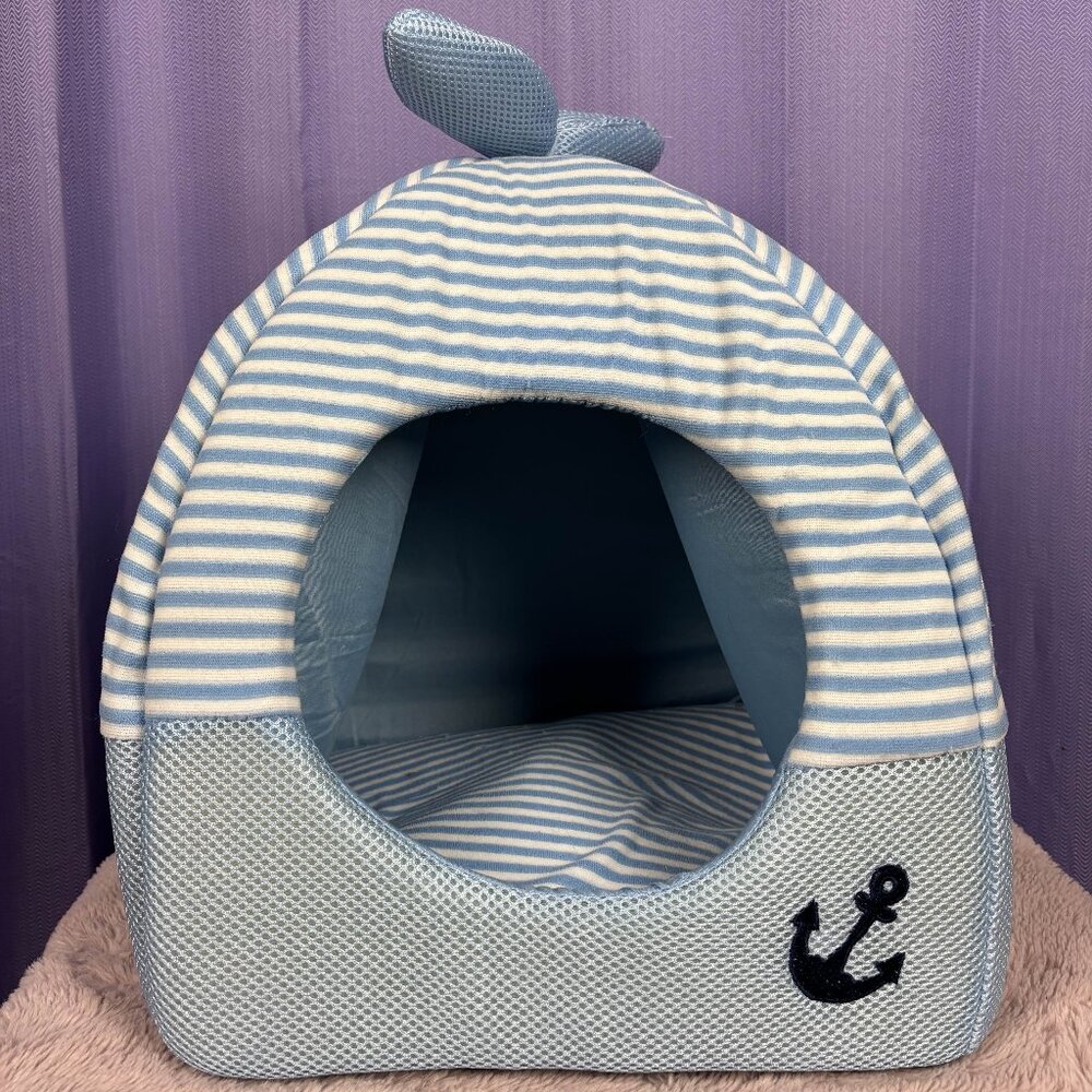 Blue Sailor Style Cat House